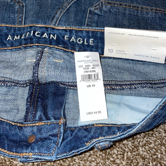 American Eagle demin mini skirt size 10 - Picture 7 of 10